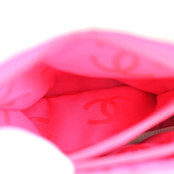 Chanel Cambon Line Small Tote White Black Line Leather Bag Coco Mark - Picture 8 of 15